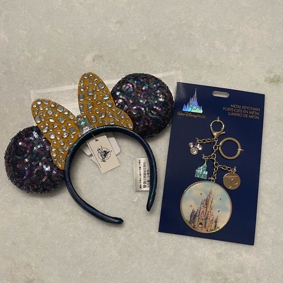 Disney 50th Anniversary Ears and Keychain Bundle - Picture 1 of 11